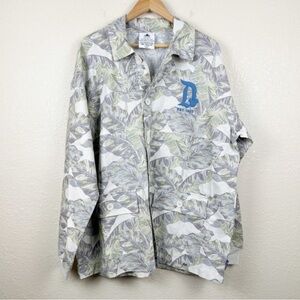Disneyland Resort Spirit Jersey‎ Tropical Print Button Down Shirt Jacket Size XL